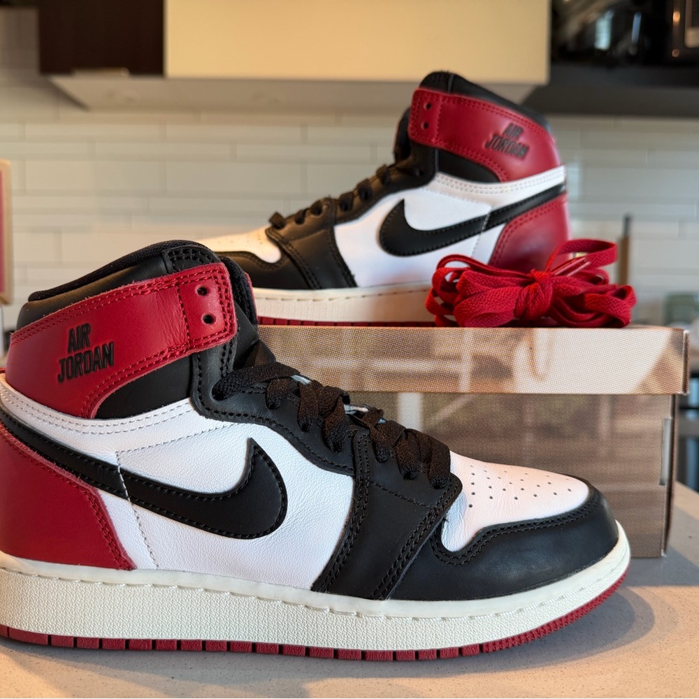 Jordan Men's Red, Black, and White High-Top Sneakers